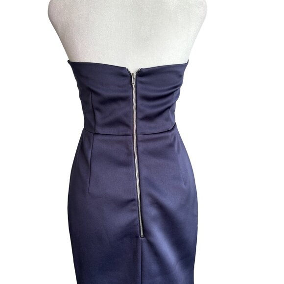 Elliatt Formal Dress Navy Satin Mermaid Revolve Size Small Fitted‎ NWT - Picture 6 of 13
